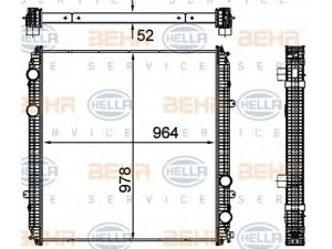 HELLA 8MK 376 761-601 radiatorius, variklio aušinimas
BHT 75080, BHT 75084, BHT B5323