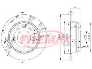 FREMAX BD-0581 stabdžių diskas 
 Stabdžių sistema -> Diskinis stabdys -> Stabdžių diskas
58411-1H300
