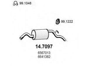 ASSO 14.7097 galinis duslintuvas 
 Išmetimo sistema -> Duslintuvas
1007333, 1019405, 1076535, 1496897