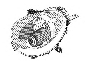 BOSCH 0 301 267 205 priekinis žibintas 
 Kėbulas -> Priekinis žibintas/dalys -> Priekinis žibintas/įterp.
63129801025