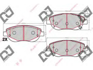 DJ PARTS BP2097 stabdžių trinkelių rinkinys, diskinis stabdys 
 Techninės priežiūros dalys -> Papildomas remontas
0446505260