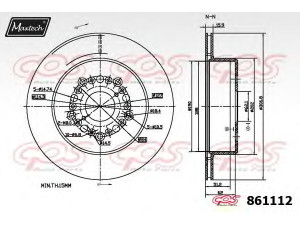 MAXTECH 861112.6880 stabdžių diskas 
 Stabdžių sistema -> Diskinis stabdys -> Stabdžių diskas
4243122170, 4243130140, 4243130190