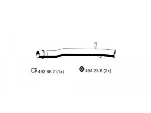 ERNST 331524 išleidimo kolektorius 
 Išmetimo sistema -> Išmetimo vamzdžiai
1 013 040, 1 015 029, 1 492 223