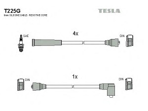 TESLA T225G uždegimo laido komplektas 
 Kibirkšties / kaitinamasis uždegimas -> Uždegimo laidai/jungtys