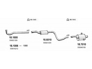ASSO ART1180 išmetimo sistema 
 Išmetimo sistema -> Išmetimo sistema, visa