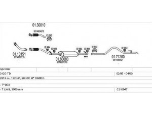 MTS C210647004410 išmetimo sistema 
 Išmetimo sistema -> Išmetimo sistema, visa