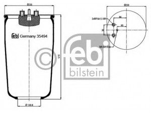 FEBI BILSTEIN 35494 dėklas, pneumatinė pakaba 
 Pakaba -> Pneumatinė pakaba
81.43601.0151, 81.43601.6065