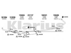 KLARIUS 470018E išmetimo sistema 
 Išmetimo sistema -> Išmetimo sistema, visa
