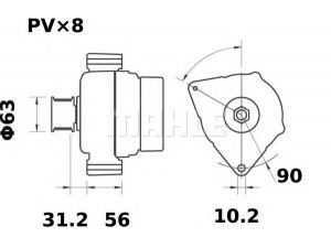 MAHLE ORIGINAL MG 294 kintamosios srovės generatorius
201831
