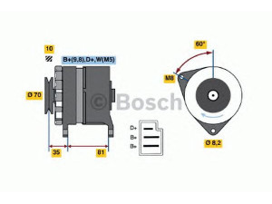 BOSCH 0 986 034 200 kintamosios srovės generatorius 
 Elektros įranga -> Kint. sr. generatorius/dalys -> Kintamosios srovės generatorius
825F 10300 B2A, 82BB 10300 HA, 84FB 10300 KA