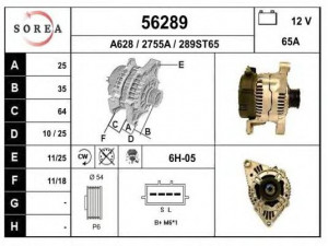 EAI 56289 kintamosios srovės generatorius
2310010S00, 2310054B61, 2310054B62