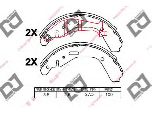 DJ PARTS BS1382 stabdžių trinkelių komplektas 
 Techninės priežiūros dalys -> Papildomas remontas
4706738, 4706836, 9214843, 5320084E00000