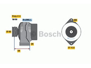 BOSCH 0 124 120 012 kintamosios srovės generatorius