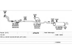 MTS C380688009744 išmetimo sistema 
 Išmetimo sistema -> Išmetimo sistema, visa