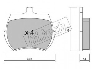 fri.tech. 021.0 stabdžių trinkelių rinkinys, diskinis stabdys 
 Techninės priežiūros dalys -> Papildomas remontas
CDU3030EVA, GBP90213, GBP90297