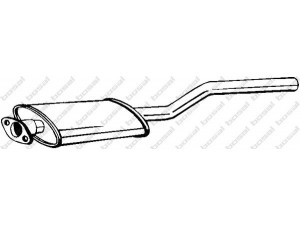 BOSAL 200-363 priekinis duslintuvas 
 Išmetimo sistema -> Duslintuvas
77.00.830.564