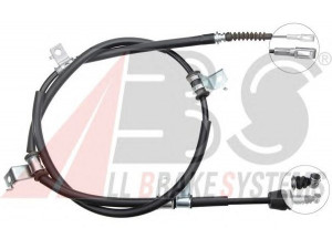 A.B.S. K17157 trosas, stovėjimo stabdys 
 Stabdžių sistema -> Valdymo svirtys/trosai
59760-2L300, 597602R500