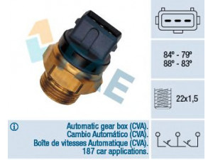 FAE 37940 temperatūros jungiklis, radiatoriaus ventiliatorius 
 Aušinimo sistema -> Siuntimo blokas, aušinimo skysčio temperatūra
96.085.909, 1264.27