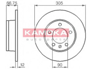 KAMOKA 1032544 stabdžių diskas 
 Dviratė transporto priemonės -> Stabdžių sistema -> Stabdžių diskai / priedai
4403038, 9111045, 77 00 314 107