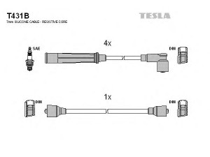 TESLA T431B uždegimo laido komplektas 
 Kibirkšties / kaitinamasis uždegimas -> Uždegimo laidai/jungtys
FE8518140B