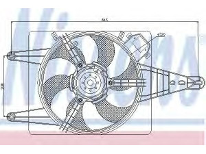 NISSENS 85507 ventiliatorius, radiatoriaus 
 Aušinimo sistema -> Oro aušinimas
46805093, 51736772