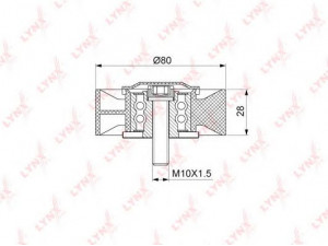 LYNXauto PB-7165 kreipiantysis skriemulys, V formos rumbuotas diržas 
 Diržinė pavara -> V formos rumbuotas diržas/komplektas -> Laisvasis/kreipiamasis skriemulys
11 28 7 556 251
