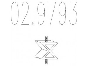 MTS 02.9793 atraminis buferis, triukšmo slopintuvas 
 Išmetimo sistema -> Surinkimo dalys -> Atskiros surinkimo dalys -> Guminė apsauga
1714E3