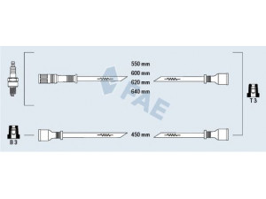 FAE 83270 uždegimo laido komplektas 
 Kibirkšties / kaitinamasis uždegimas -> Uždegimo laidai/jungtys
33700-60A10