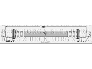 BORG & BECK BBH6453 stabdžių žarnelė 
 Stabdžių sistema -> Stabdžių žarnelės
90947 02497, 90947-02497, 9094702497