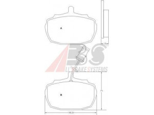 A.B.S. 36581 stabdžių trinkelių rinkinys, diskinis stabdys 
 Techninės priežiūros dalys -> Papildomas remontas
GBP111, GBP265, GBP111, GBP265