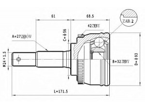 STATIM C.537 jungčių komplektas, kardaninis velenas 
 Ratų pavara -> Sujungimai/komplektas
39100-71J10, 39101-70J10, 39211-71J26