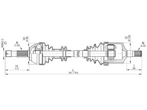 OPEN PARTS DRS6141.00 kardaninis velenas 
 Ratų pavara -> Kardaninis velenas
327248, 32727N, 327477, 95555116