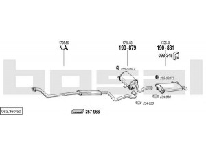 BOSAL 062.360.50 išmetimo sistema 
 Išmetimo sistema -> Išmetimo sistema, visa
