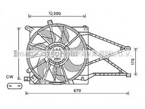 AVA QUALITY COOLING OL7603 ventiliatorius, radiatoriaus 
 Aušinimo sistema -> Oro aušinimas
13207167, 6341178, 13207167