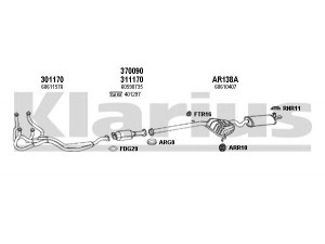 KLARIUS 030112U išmetimo sistema 
 Išmetimo sistema -> Išmetimo sistema, visa