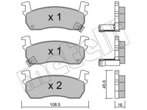 METELLI 22-0034-1 stabdžių trinkelių rinkinys, diskinis stabdys 
 Techninės priežiūros dalys -> Papildomas remontas
41060-04B90, 41060-04B91, 41060-05B26