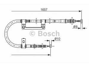 BOSCH 1 987 477 501 trosas, stovėjimo stabdys 
 Stabdžių sistema -> Valdymo svirtys/trosai
GA5R-44-410C