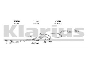 KLARIUS 220032U išmetimo sistema 
 Išmetimo sistema -> Išmetimo sistema, visa