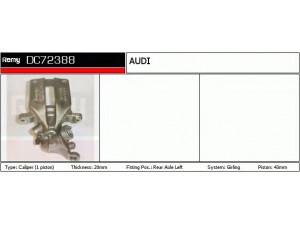 DELCO REMY DC72388 stabdžių apkaba 
 Dviratė transporto priemonės -> Stabdžių sistema -> Stabdžių apkaba / priedai
447 615 424