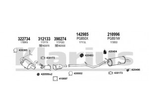 KLARIUS 631429E išmetimo sistema 
 Išmetimo sistema -> Išmetimo sistema, visa