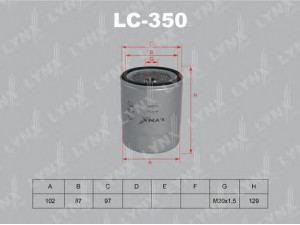 LYNXauto LC-350 alyvos filtras 
 Techninės priežiūros dalys -> Techninės priežiūros intervalai
4303362, 5-13211-018-0, 5-13211-018-1