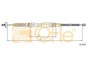 COFLE 10.8231 trosas, stovėjimo stabdys 
 Stabdžių sistema -> Valdymo svirtys/trosai
3457229, 34572297