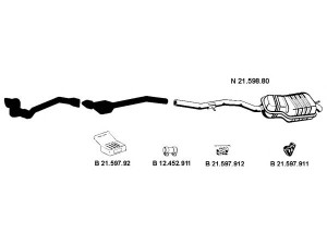 EBERSPÄCHER 212200 išmetimo sistema 
 Išmetimo sistema -> Išmetimo sistema, visa
