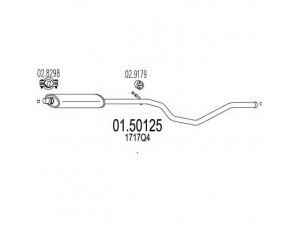 MTS 01.50125 vidurinis duslintuvas 
 Išmetimo sistema -> Duslintuvas
1717Q4