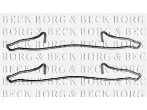 BORG & BECK BBK1038 priedų komplektas, diskinių stabdžių trinkelės