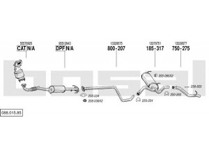 BOSAL 088.015.85 išmetimo sistema 
 Išmetimo sistema -> Išmetimo sistema, visa