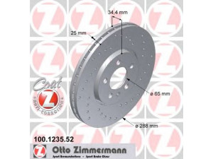 ZIMMERMANN 100.1235.52 stabdžių diskas 
 Dviratė transporto priemonės -> Stabdžių sistema -> Stabdžių diskai / priedai
1J0 615 301, 1J0 615 301 C, 1J0 615 301 K