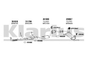 KLARIUS 210198E išmetimo sistema 
 Išmetimo sistema -> Išmetimo sistema, visa
