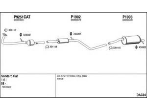 FENNO DAC04 išmetimo sistema 
 Išmetimo sistema -> Išmetimo sistema, visa