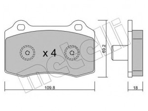 METELLI 22-0251-5 stabdžių trinkelių rinkinys, diskinis stabdys 
 Techninės priežiūros dalys -> Papildomas remontas
1230732